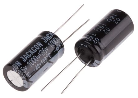 RS PRO 1000μF Electrolytic Capacitor 35V DC, Through Hole, 26mm Height