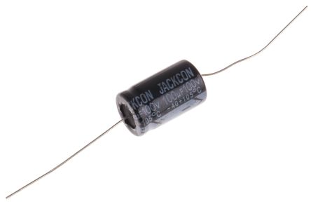RS PRO 100μF Electrolytic Capacitor 100V DC, Through Hole