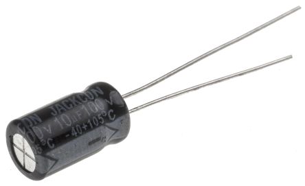 RS PRO 10μF Electrolytic Capacitor 100V DC, Through Hole