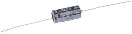 RS PRO 10μF Electrolytic Capacitor 200V DC, Through Hole