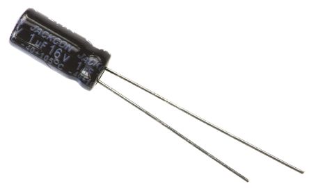 RS PRO 1μF Electrolytic Capacitor 16V DC, Through Hole