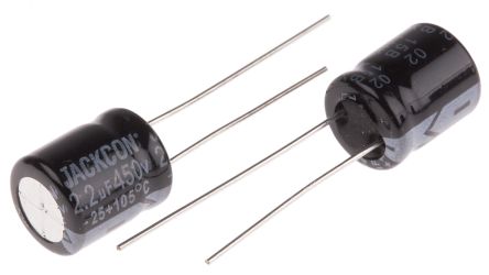 RS PRO 2.2μF Electrolytic Capacitor 450V DC, Through Hole