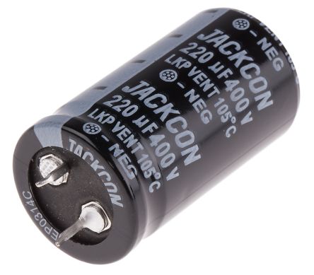 RS PRO 220μF Electrolytic Capacitor 400V DC, Through Hole