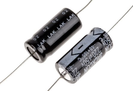 RS PRO 220μF Electrolytic Capacitor 50V DC, Through Hole, 10mm Diameter