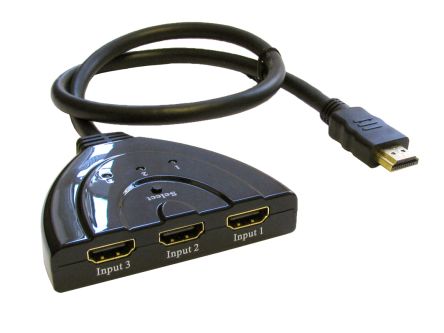 RS PRO 1080p Male HDMI to Female HDMI Cable, 500mm