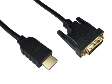 RS PRO 1920 x 1200 Male HDMI to Male DVI-D Cable, 5m 