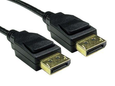 RS PRO Male DisplayPort to Male DisplayPort Display Port Cable, 8K, 1m