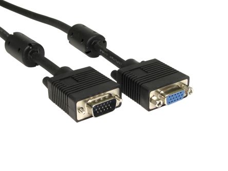 RS PRO Male VGA to Female VGA Cable, 10m