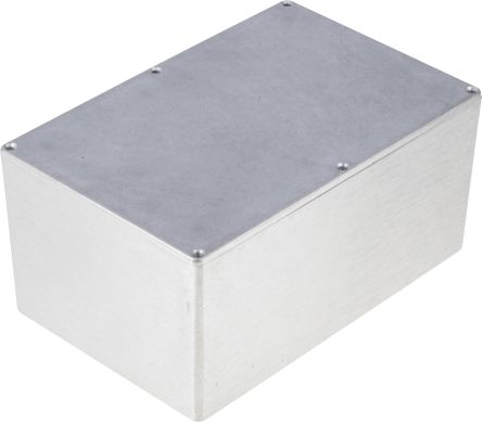 RS PRO Silver Die Cast Aluminium Enclosure, Shielded, 222.2 x 146 x 106.5mm 