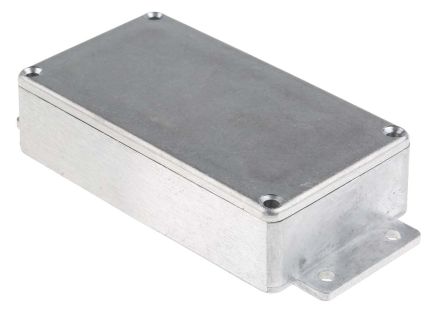 RS PRO Silver Die Cast Aluminium Enclosure, Shielded, Flanged, 139.7 x 63.8 x 30mm