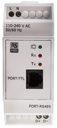 RS PRO Communication Module - 1 Inputs, 1 Outputs, RS485 Protocol (D-), RS485 Protocol (D+), RS485 Protocol (Two)