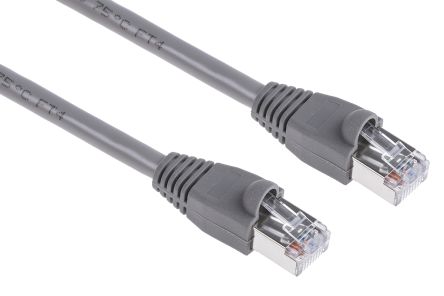 RS PRO Cat5e Ethernet Cable, RJ45 to RJ45, U/FTP Shield, Grey, 10m