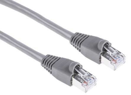 RS PRO Cat5e Ethernet Cable, RJ45 to RJ45, U/FTP Shield, Grey, 3m