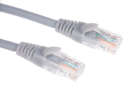 RS PRO Cat5e Ethernet Cable, RJ45 to RJ45, U/UTP Shield, Grey LSZH Sheath, 1m