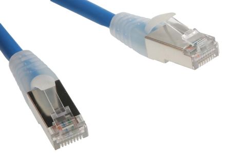 RS PRO Cat6 Ethernet Cable, RJ45 to RJ45, F/UTP Shield, Blue LSZH Sheath, 5m
