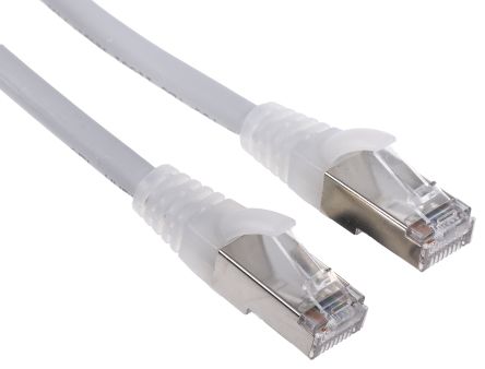 RS PRO Cat6 Ethernet Cable, RJ45 to RJ45, F/UTP Shield, Grey LSZH Sheath, 10m