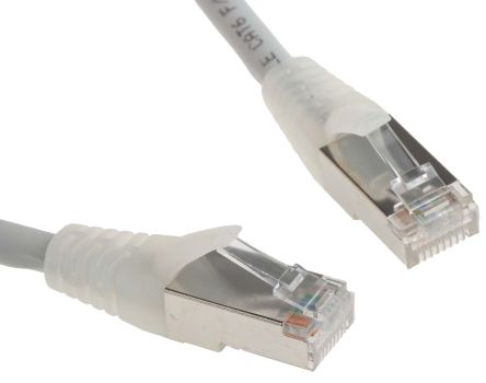 RS PRO Cat6 Ethernet Cable, RJ45 to RJ45, F/UTP Shield, Grey LSZH Sheath, 500mm