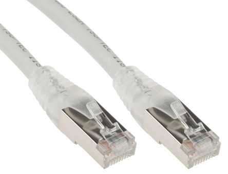 RS PRO Cat6 Ethernet Cable, RJ45 to RJ45, F/UTP Shield, Grey LSZH Sheath, 5m