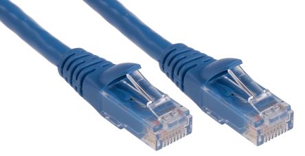 RS PRO Cat6 Ethernet Cable, RJ45 to RJ45, U/UTP Shield, Blue PVC Sheath, 1m