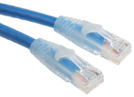 RS PRO Cat6 Ethernet Cable, RJ45 to RJ45, U/UTP Shield, Blue PVC Sheath, 5m