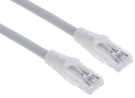 RS PRO Cat6 Ethernet Cable, RJ45 to RJ45, U/UTP Shield, Grey LSZH Sheath, 2m