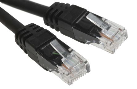 RS PRO Cat6 Ethernet Cable, RJ45 to RJ45, UTP Shield, Black LSZH Sheath, 30m