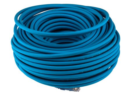 RS PRO Cat6 Ethernet Cable, RJ45 to RJ45, UTP Shield, Blue LSZH Sheath, 30m
