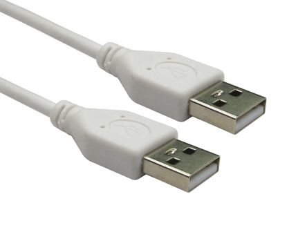 RS PRO Male Male USB A to Male Male USB A Cable, 3m