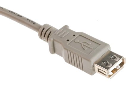 RS PRO Male USB A to Female USB A Cable, USB 2.0, 1m