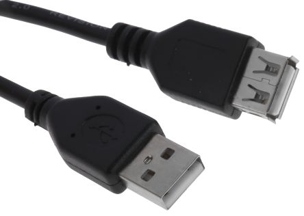 RS PRO Male USB A to Female USB A Cable, USB 2.0, 5m