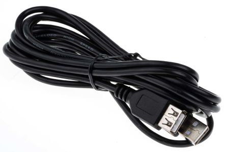 RS PRO Male USB A to Female USB A USB Extension Cable, USB 2.0, 3m