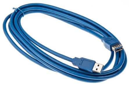 RS PRO Male USB A to Female USB A USB Extension Cable, USB 3.0, 3m