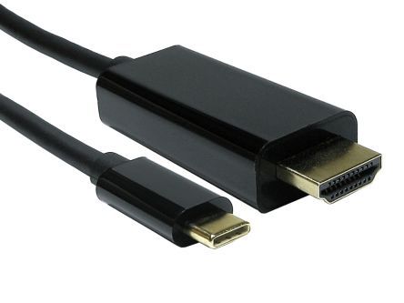 RS PRO Male USB C to Male HDMI Cable, USB 3.1, 1m