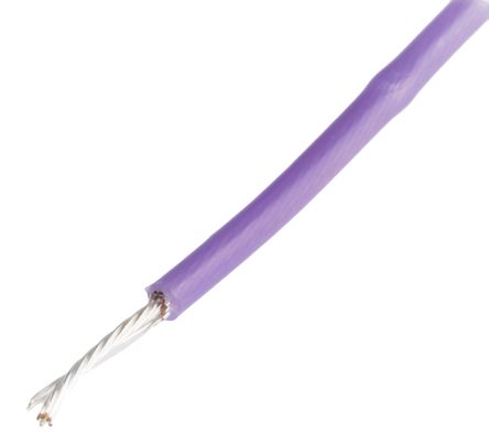 RS PRO Purple 0.6 mm² Harsh Environment Wire, 20 AWG, 19/0.2 mm, 100m