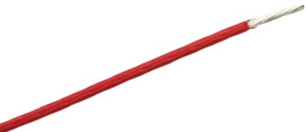 RS PRO Red 0.05 mm² Equipment Wire, 30 AWG, 1/0.25 mm, 100m (207-7159)