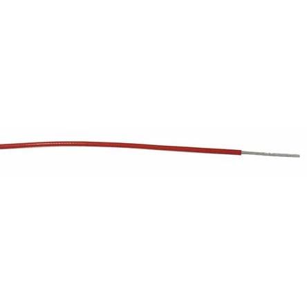 RS PRO Red 0.13 mm² Hook Up Wire, 26 AWG, 7/0.16 mm, 100m, UL11028 Wire Style