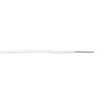 RS PRO White 0.08 mm² Hook Up Wire, 28 AWG, 7/0.12 mm, 100m - RS
