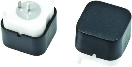 RS PRO Black Cap Tactile Switch, Single Pole Single Throw (SPST) 30 mA @ 28 V DC 2mm