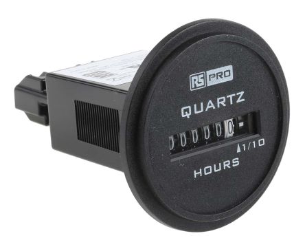RS PRO Hour Meter Counter, 6 Digit, 50Hz, 10 to 80 V DC (896-6939)