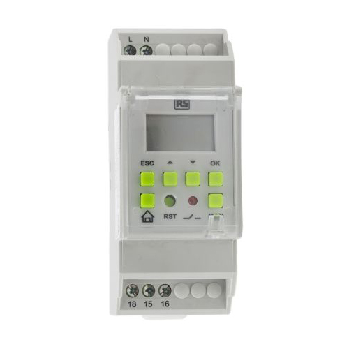 RS PRO Digital DIN Rail Time Switch 110 to 240 V AC, 1-Channel | RS Pro ...