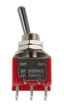 RS PRO DPDT Toggle Switch, On-On, Panel Mount, 10.41mm Actuator Length