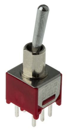 RS PRO DPDT Toggle Switch, On-On, PCB, 9.4mm Actuator Length