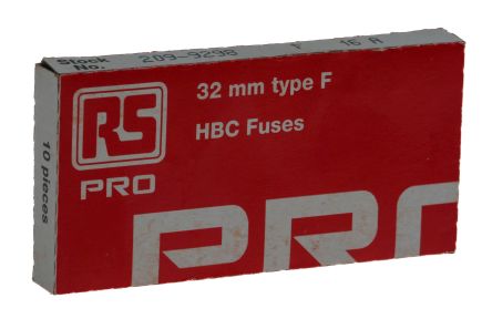 RS PRO 16A F Ceramic Cartridge Fuse, 6.3 x 32mm