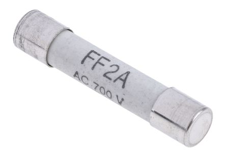 RS PRO 2A FF Ceramic Cartridge Fuse, 6.3 x 32mm