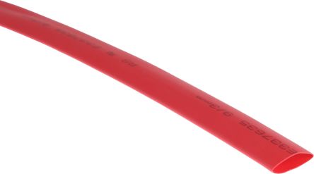RS PRO Heat Shrink Tubing, Red 9mm Sleeve Dia. x 5m Length 3:1 Ratio