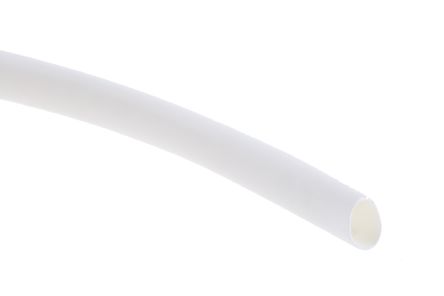 RS PRO Heat Shrink Tubing, White 3.2mm Sleeve Dia. x 10m Length 2:1 Ratio
