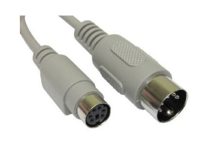 RS PRO 150mm DIN to Mini DIN Grey KVM Cable