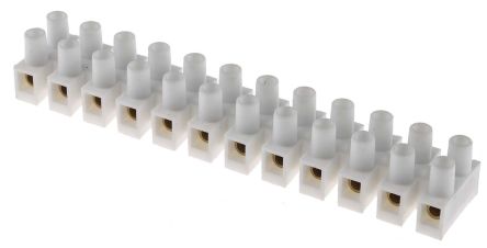 RS PRO 12-Way Non-Fused Terminal Block, 24A, Screw Down Terminals, 12 AWG