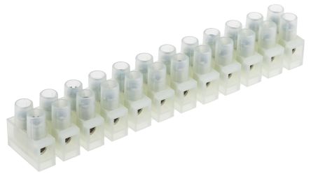 RS PRO 12-Way Non-Fused Terminal Block, 24A, Screw Down Terminals, 2.5 mm², Free Hanging