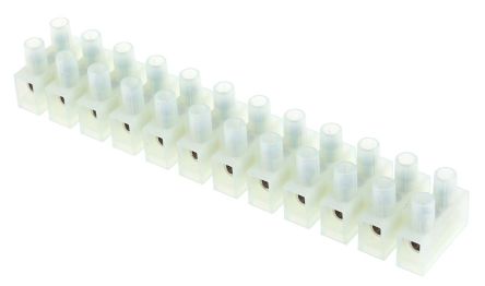 RS PRO 12-Way Non-Fused Terminal Block, 32A, Screw Down Terminals, 2.5 mm², Through Hole